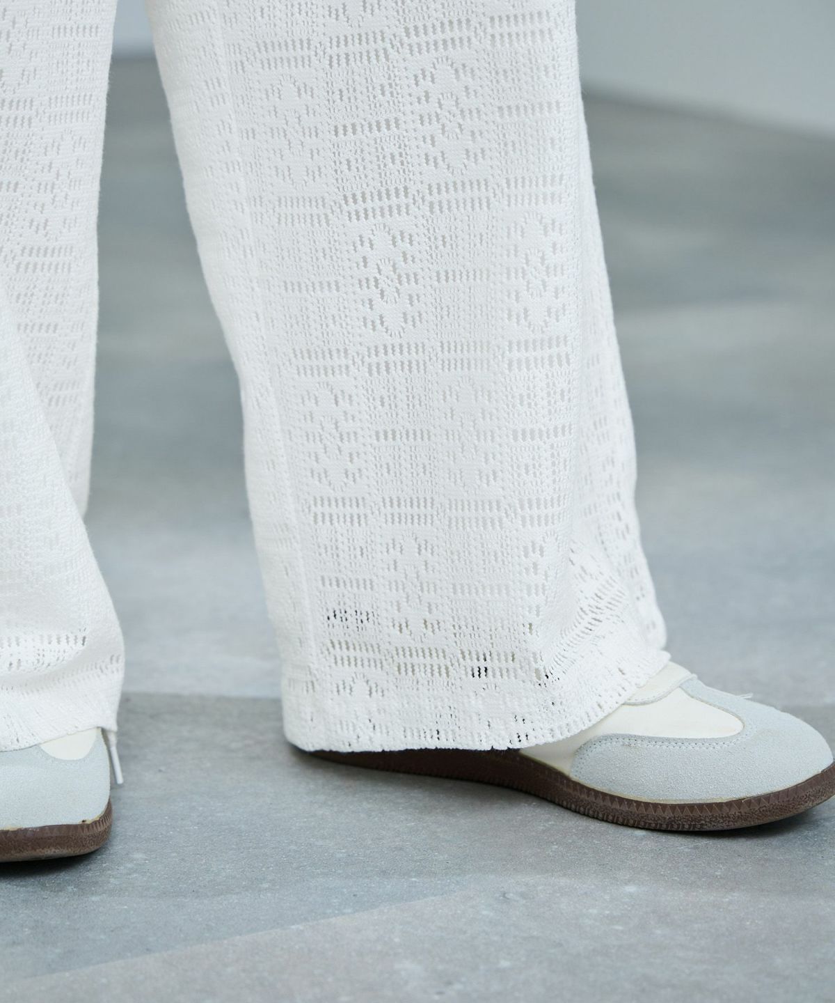 milli de l'air パッチワーク調レーシーパンツ レディース