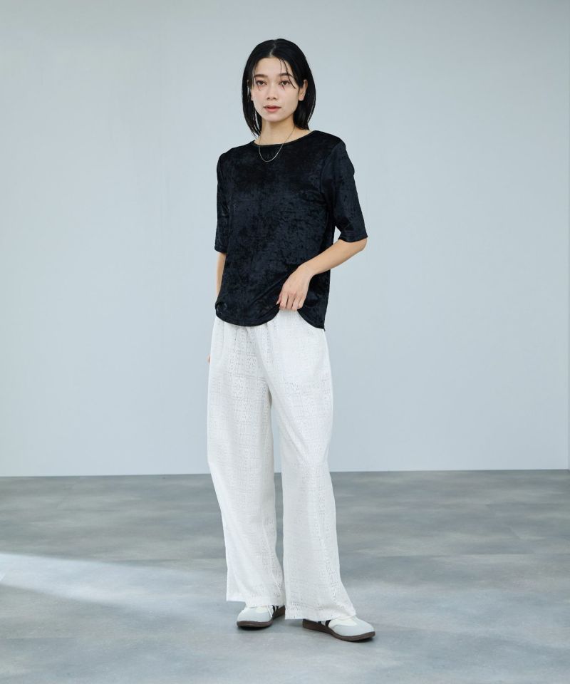 milli de l'air  パッチワーク調レーシーパンツ レディース商品画像-8