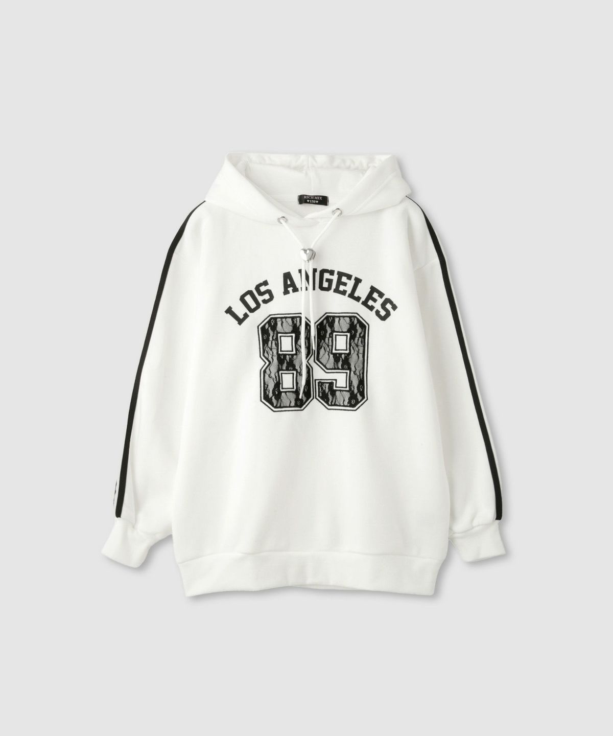 RICH MIX レースアップリケパーカー キッズ