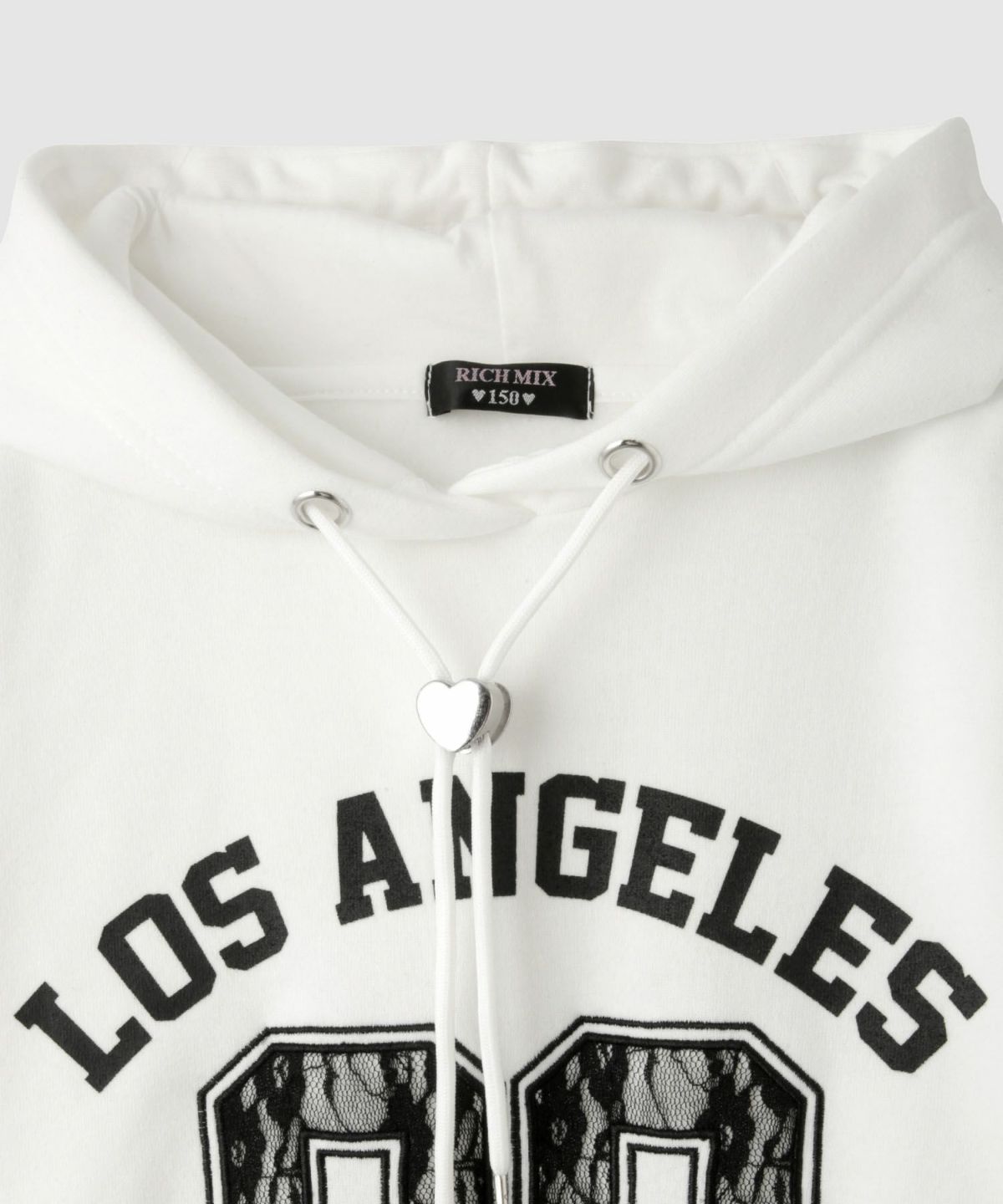 RICH MIX レースアップリケパーカー キッズ