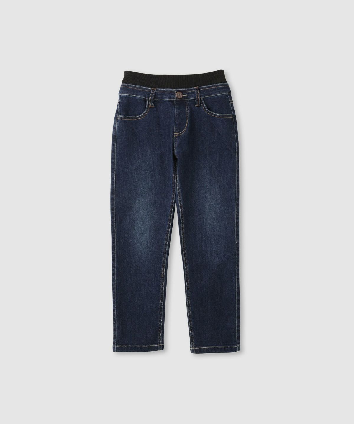 NAVY のびるモン ストレッチデニムストレートパンツ ウエストリブパンツ キッズ