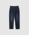 NAVY  のびるモン ストレッチデニムストレートパンツ ウエストリブパンツ キッズ商品サムネイル-2