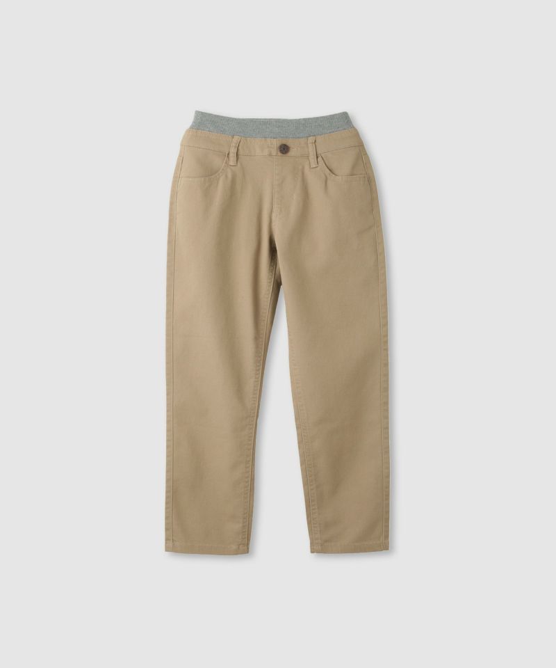 NAVY  のびるモン ストレッチツイルストレートパンツ ウエストリブパンツ キッズ商品画像-3