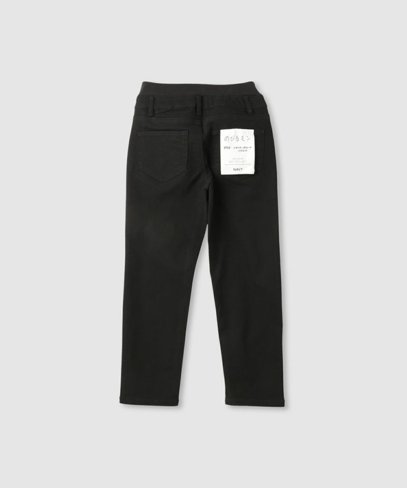 NAVY  のびるモン ストレッチツイルストレートパンツ ウエストリブパンツ キッズ商品画像-4