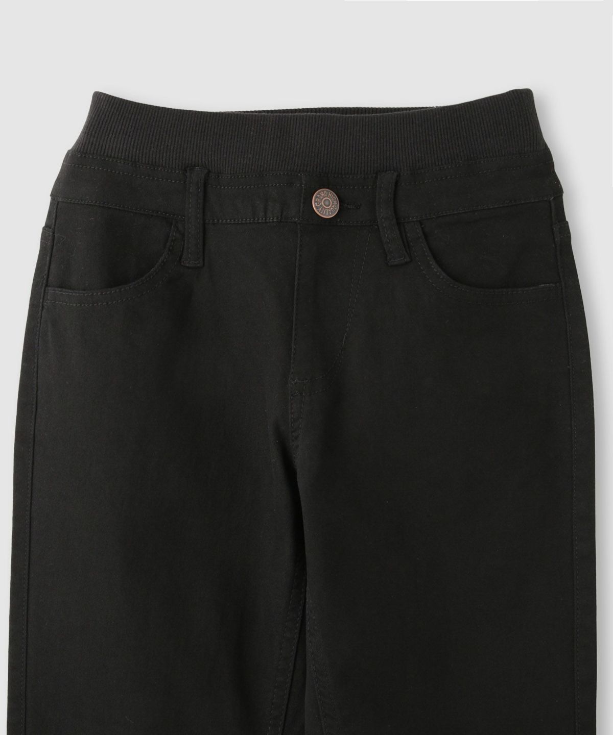 NAVY のびるモン ストレッチツイルストレートパンツ ウエストリブパンツ キッズ