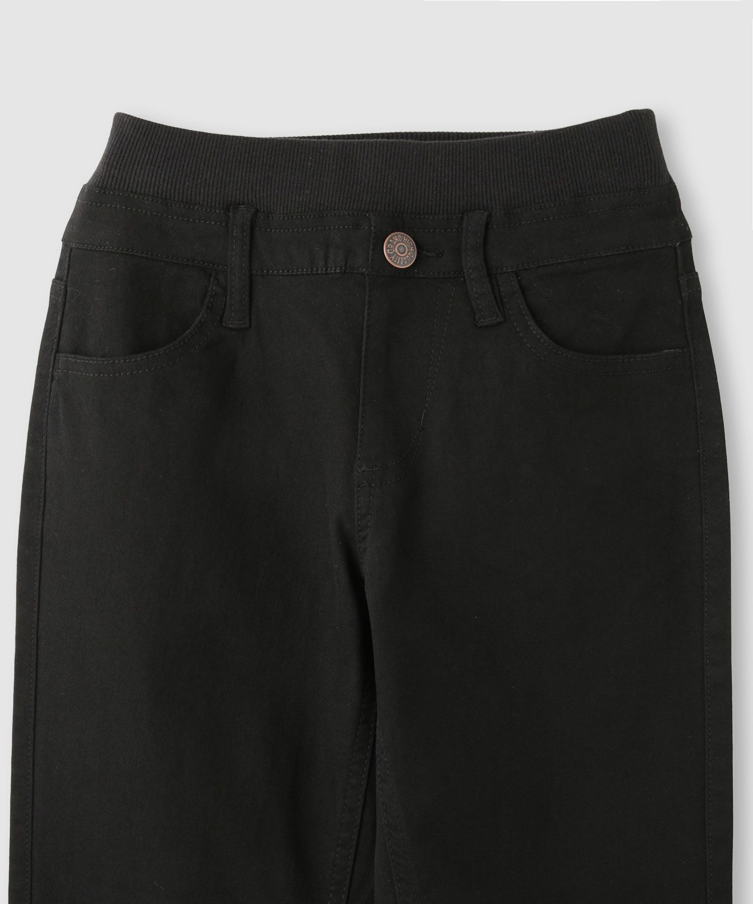 NAVY のびるモン ストレッチツイルストレートパンツ ウエストリブパンツ キッズ