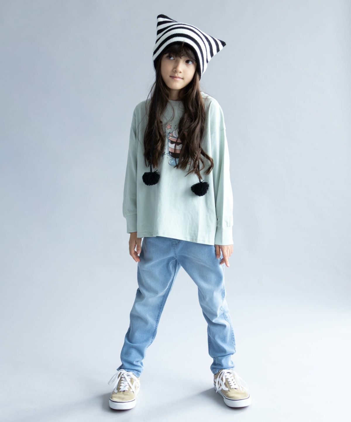 NAVY のびるモン ストレッチデニムスキニーパンツ ウエストシャーリングパンツ キッズ