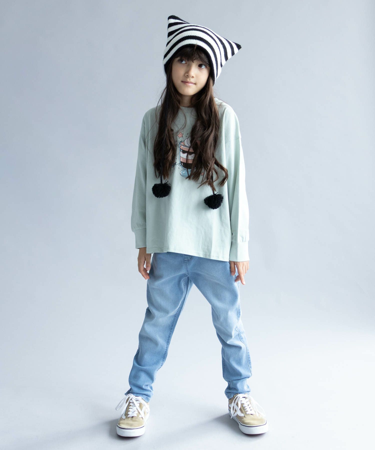 NAVY のびるモン ストレッチデニムスキニーパンツ ウエストシャーリングパンツ キッズ