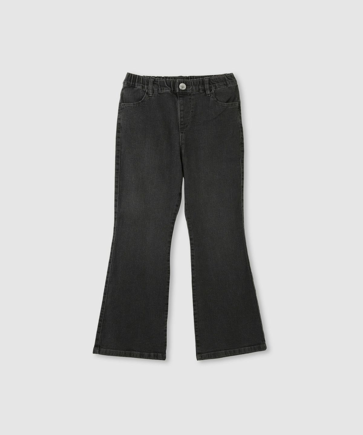 NAVY のびるモン ストレッチデニムフレアパンツ ウエストギャザーパンツ キッズ