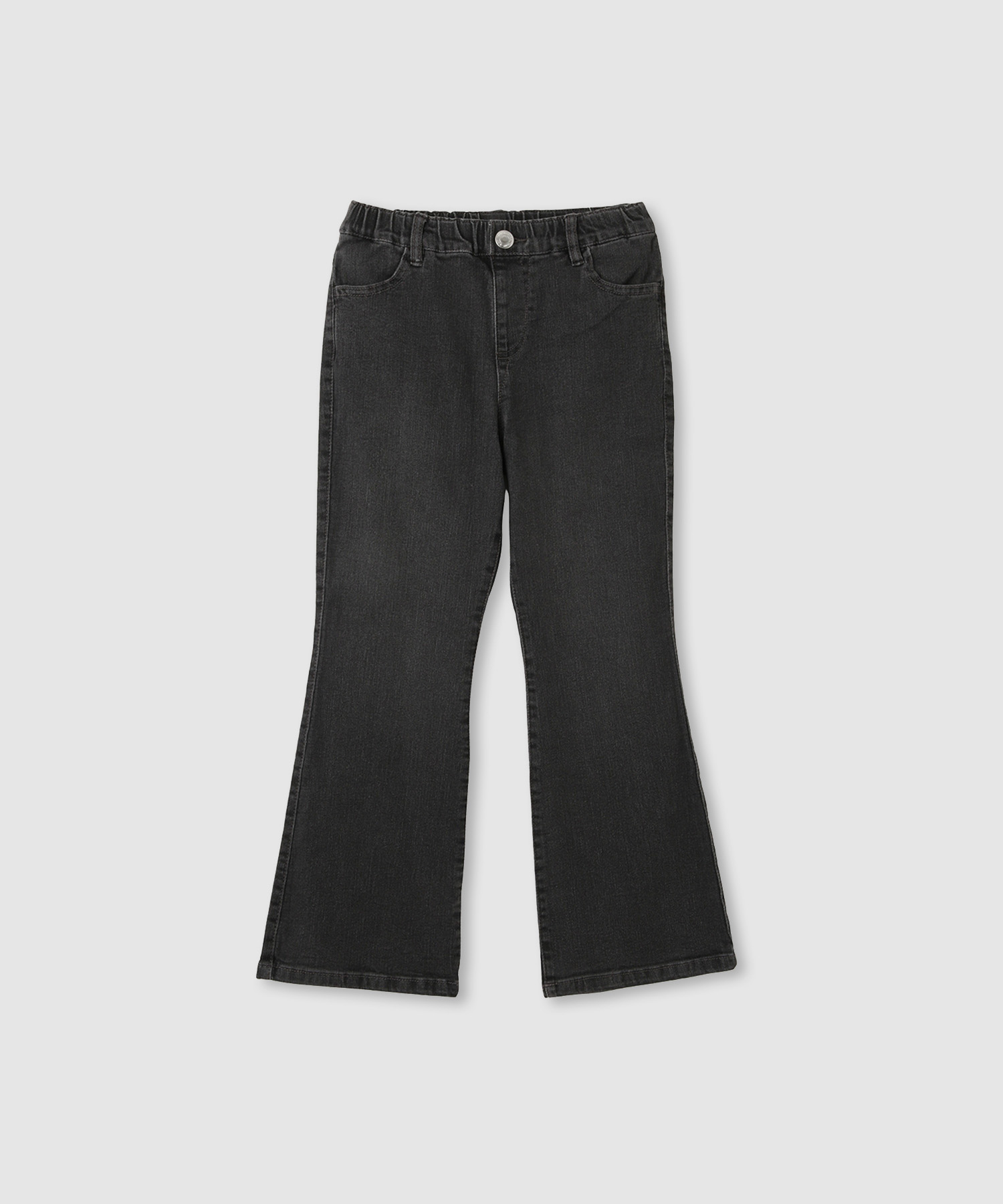 NAVY  のびるモン ストレッチデニムフレアパンツ ウエストギャザーパンツ キッズ商品サムネイル-2