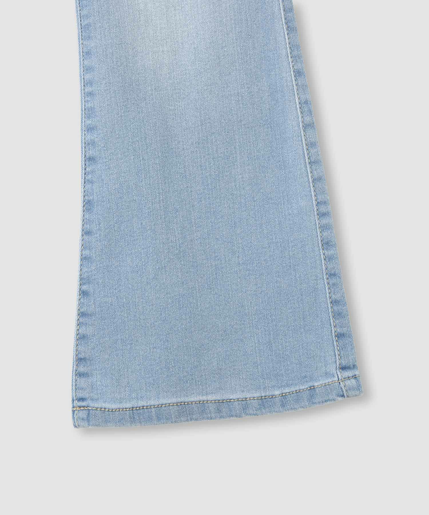 NAVY のびるモン ストレッチデニムフレアパンツ ウエストギャザーパンツ キッズ