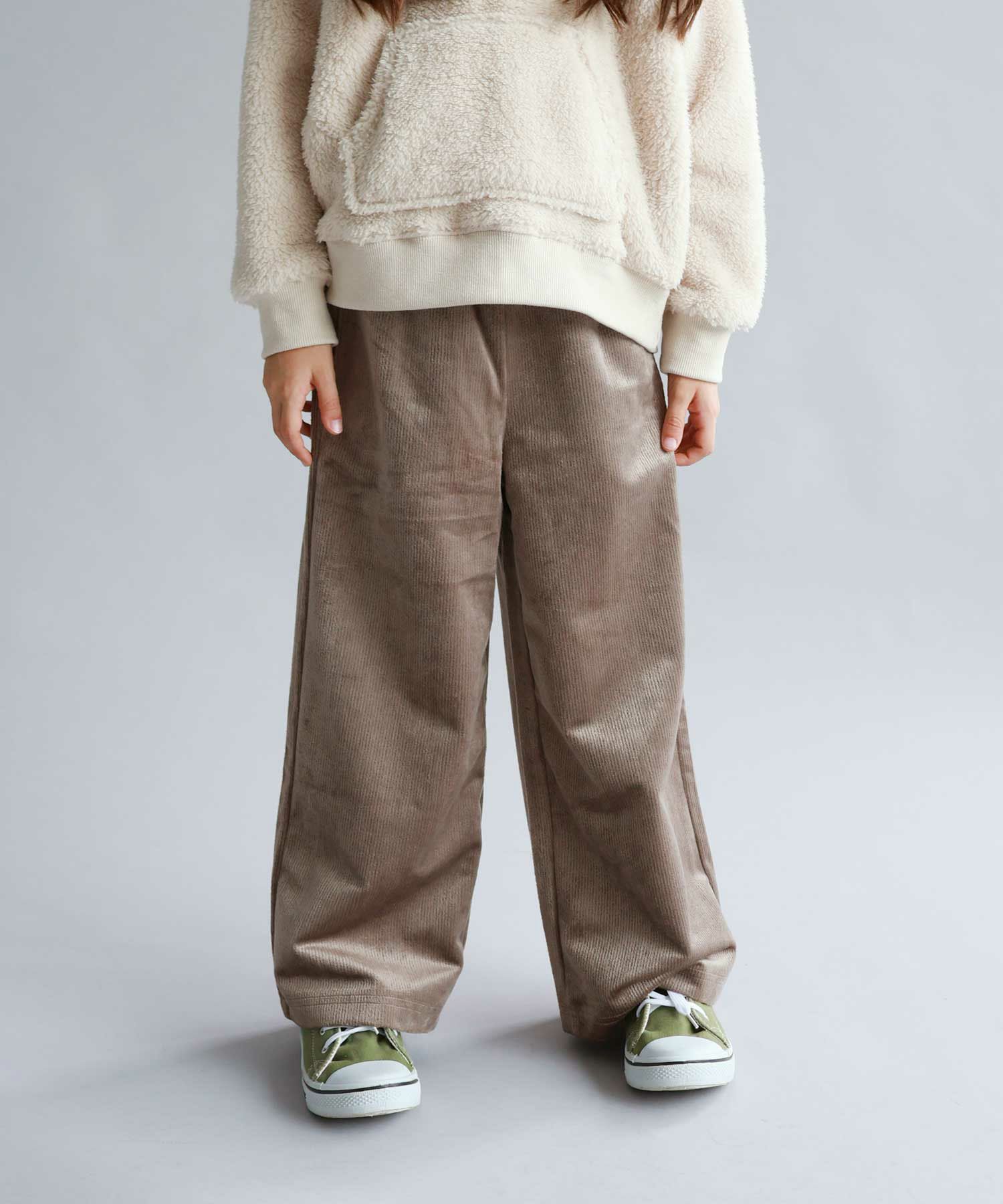 NAVY ベロアコールワイドパンツ キッズ