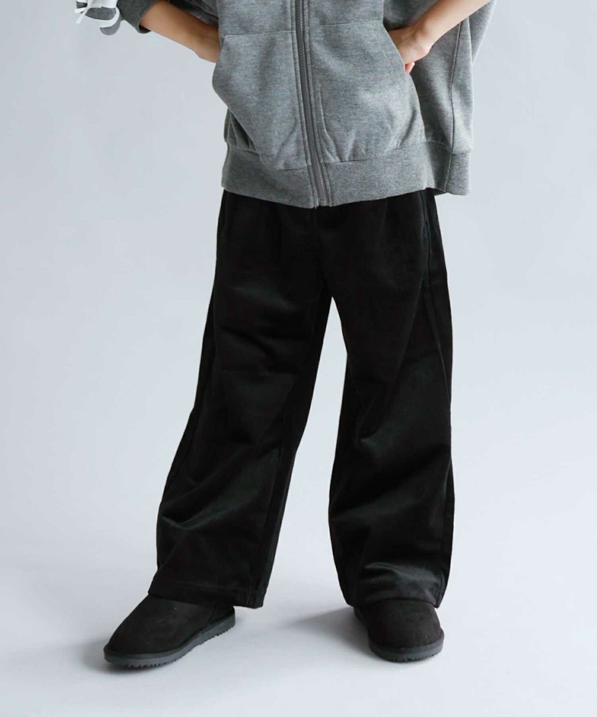 NAVY ベロアコールワイドパンツ キッズ