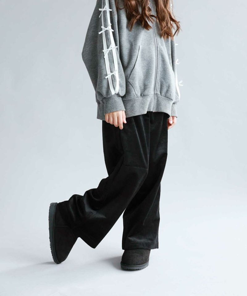 NAVY  ベロアコールワイドパンツ キッズ商品画像-4
