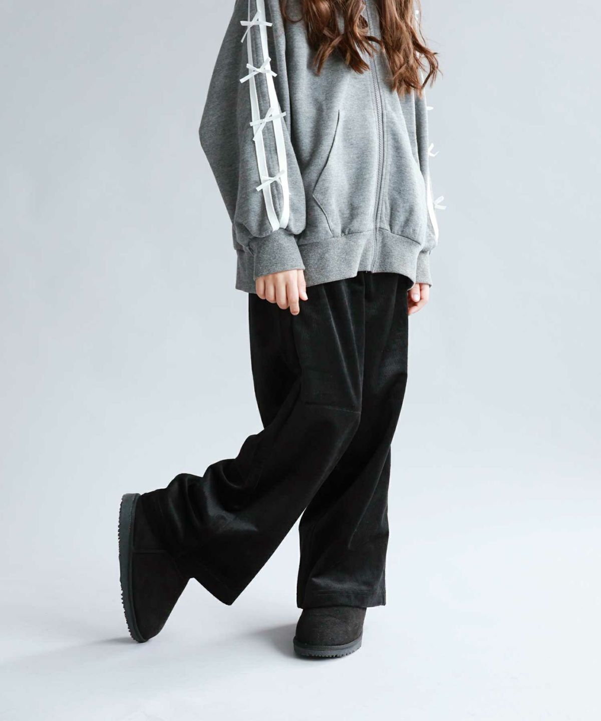 NAVY ベロアコールワイドパンツ キッズ