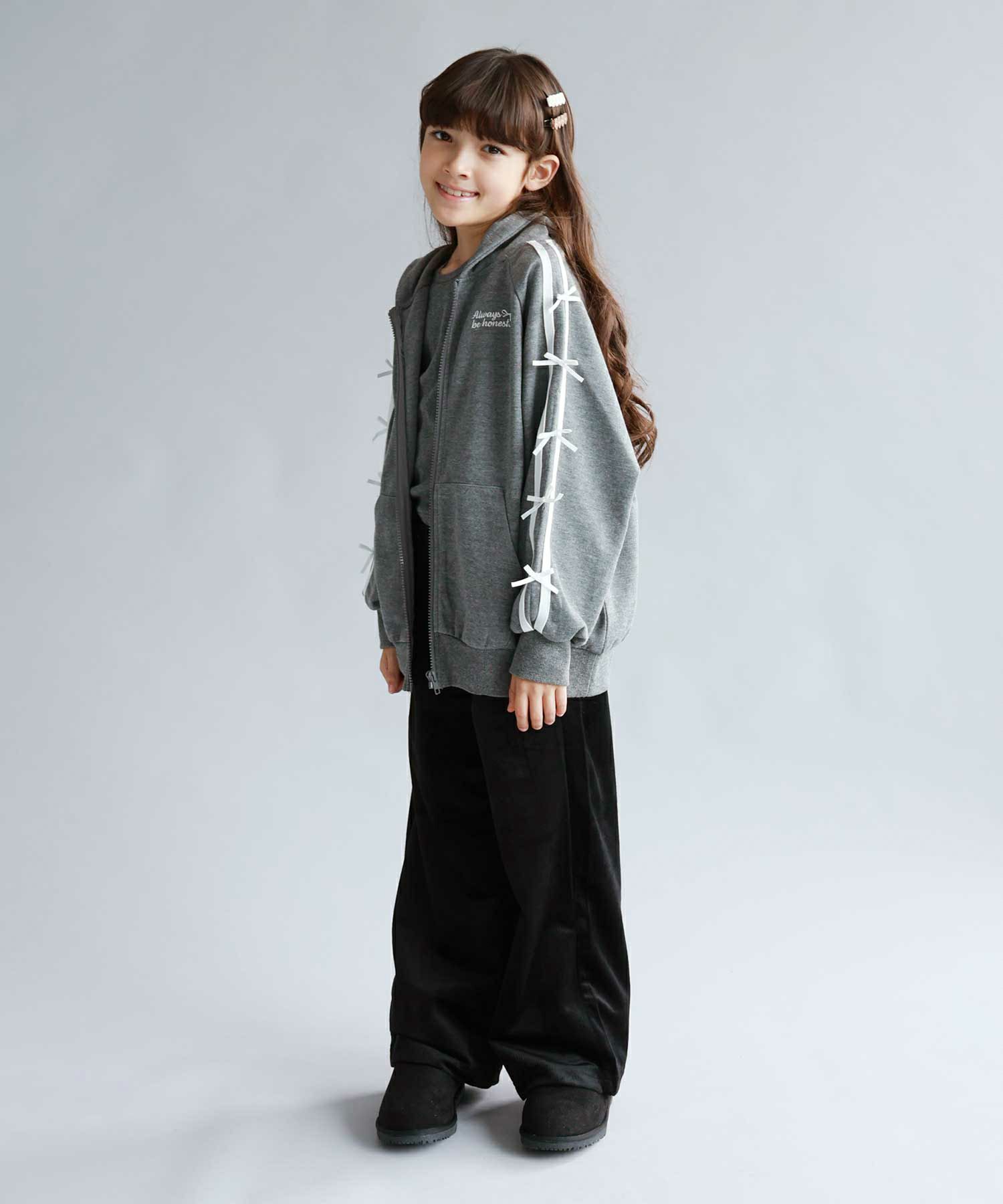 NAVY  ベロアコールワイドパンツ キッズ商品画像-5