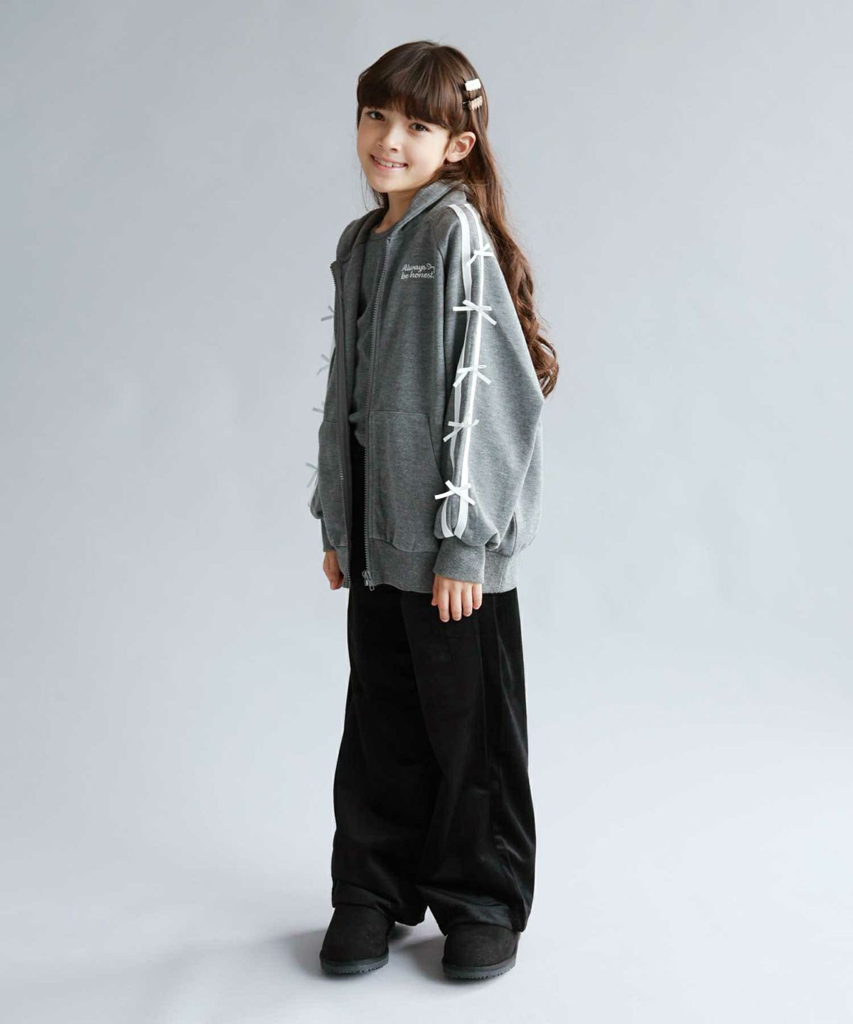 NAVY ベロアコールワイドパンツ キッズ