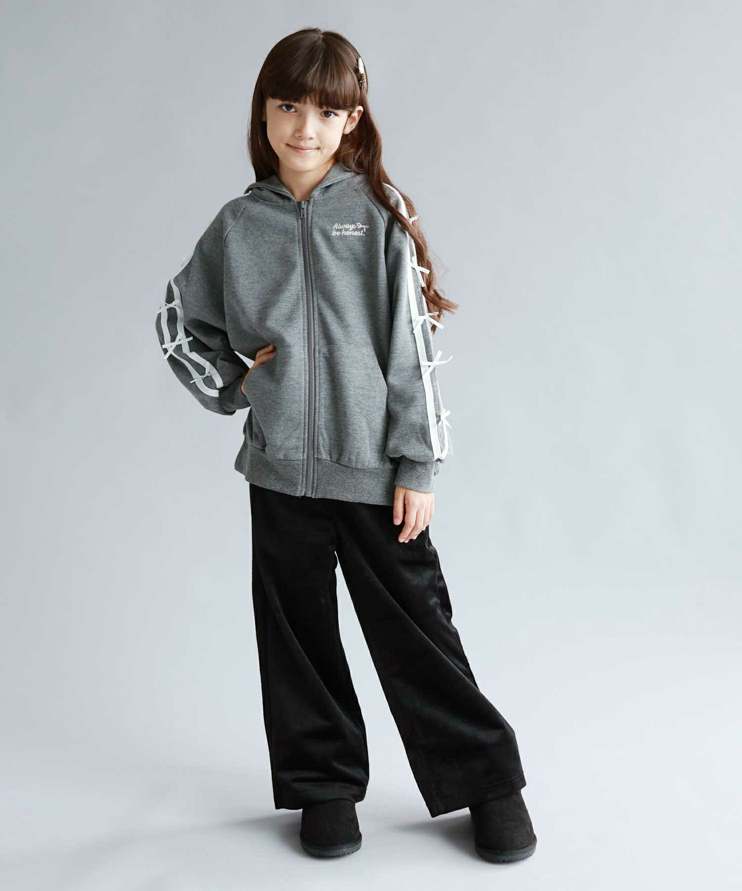 NAVY ベロアコールワイドパンツ キッズ