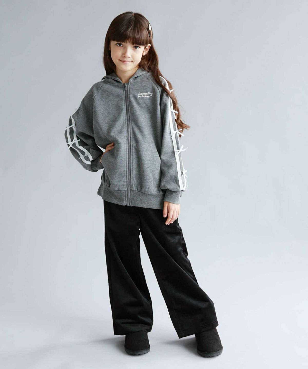 NAVY ベロアコールワイドパンツ キッズ