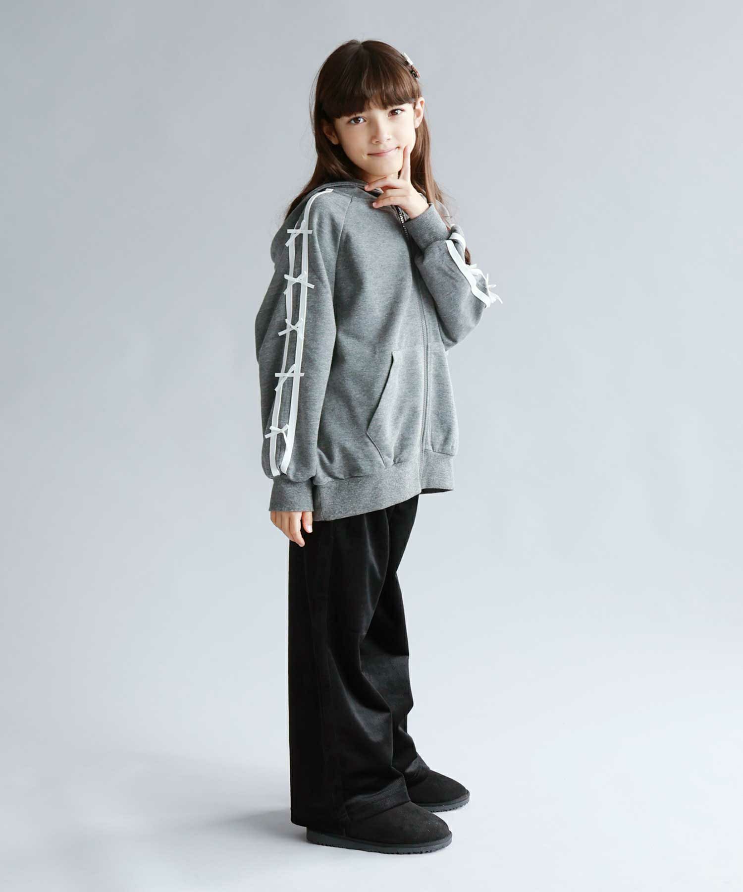 NAVY ベロアコールワイドパンツ キッズ