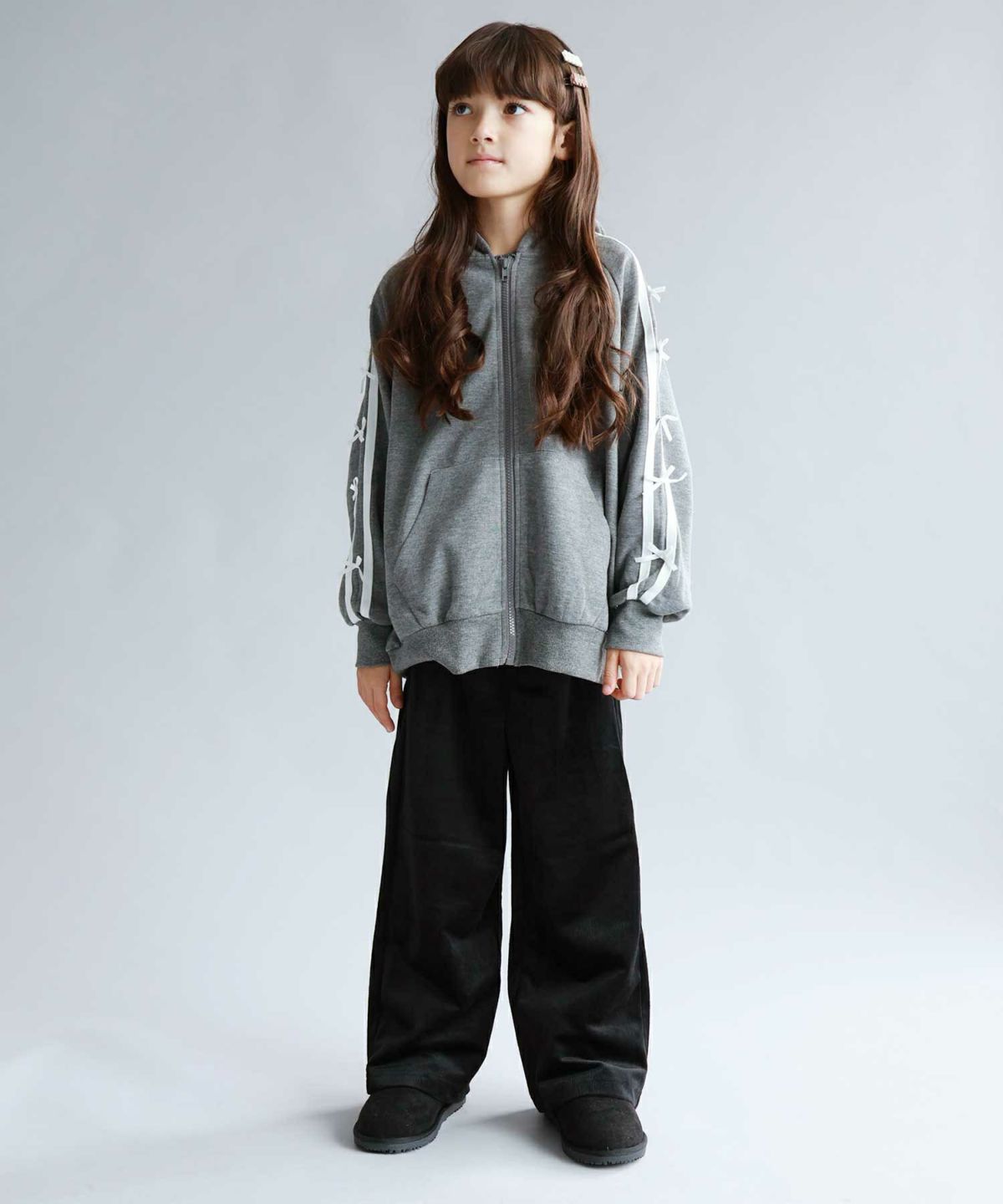 NAVY ベロアコールワイドパンツ キッズ