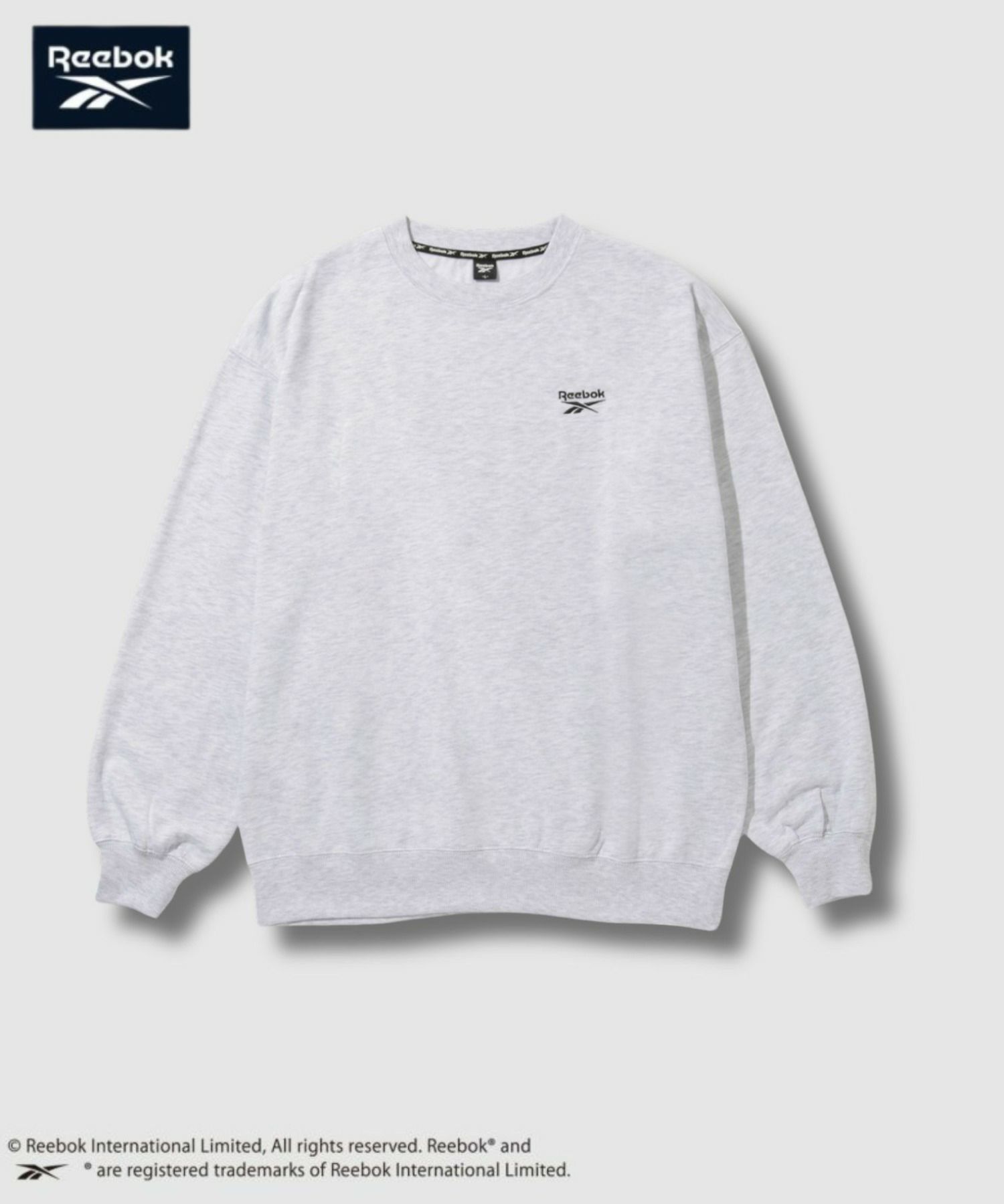 【WEB限定】Reebok  オーバーサイズワンポイント刺繍プルオーバー メンズ商品サムネイル-1