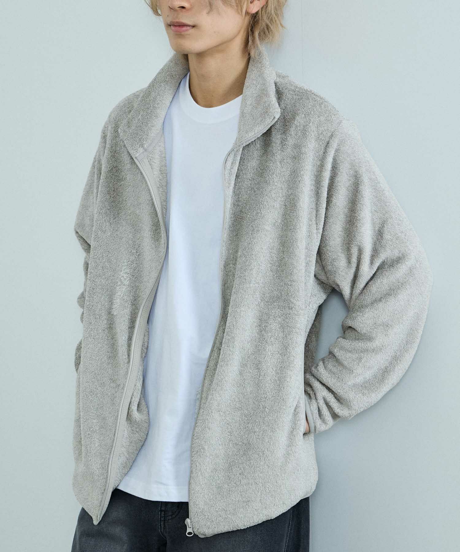 NAVY シャギーフリース ジップジャケット メンズ