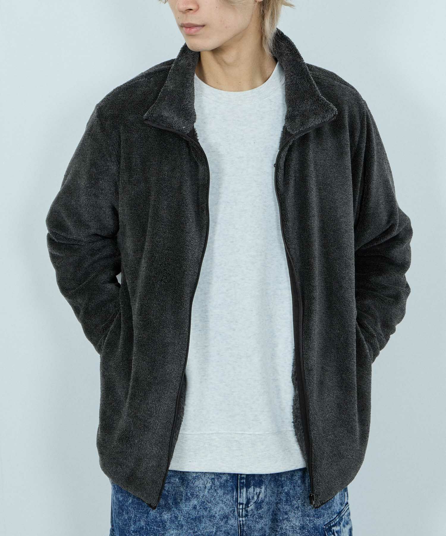 NAVY シャギーフリース ジップジャケット メンズ