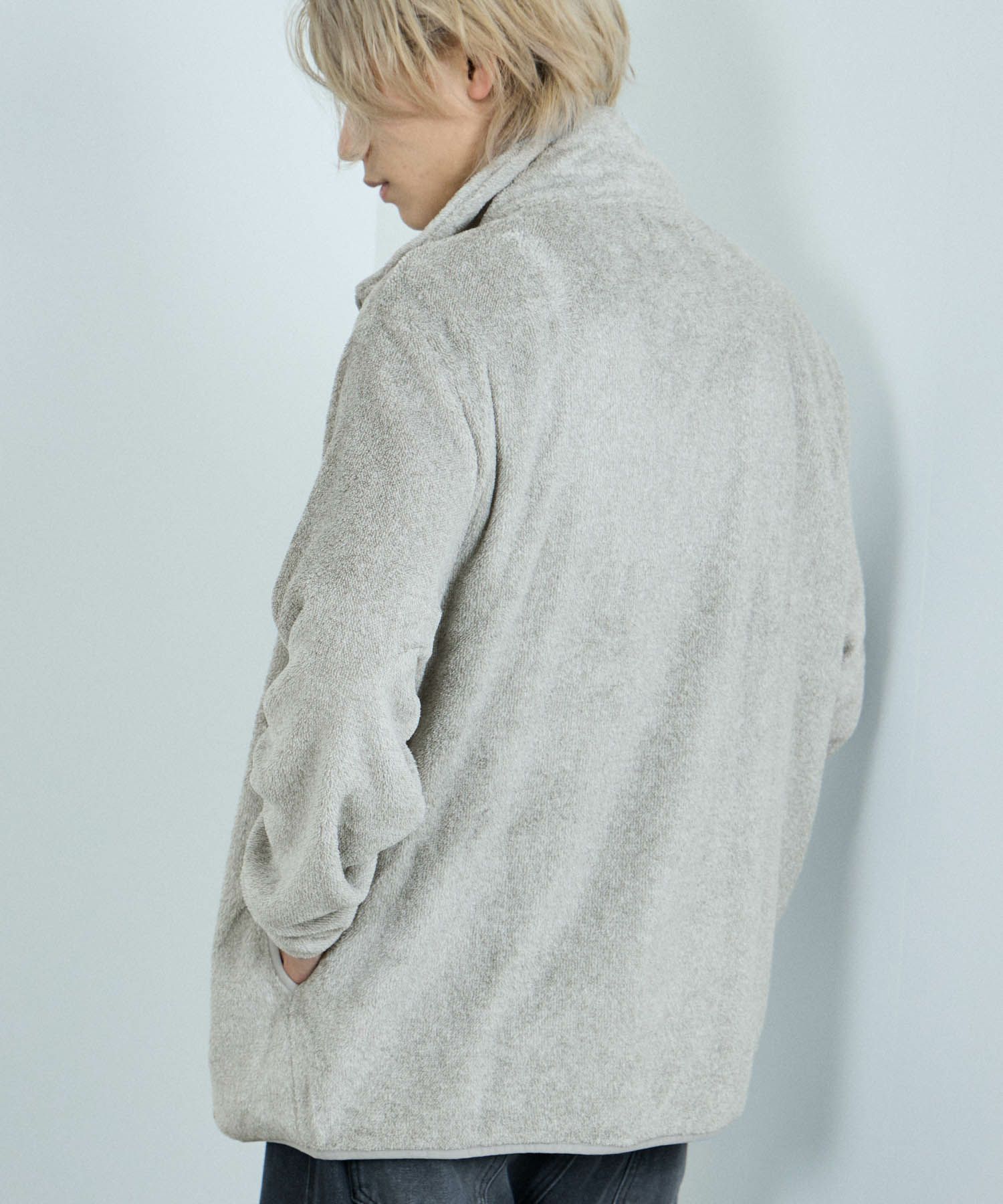 NAVY シャギーフリース ジップジャケット メンズ