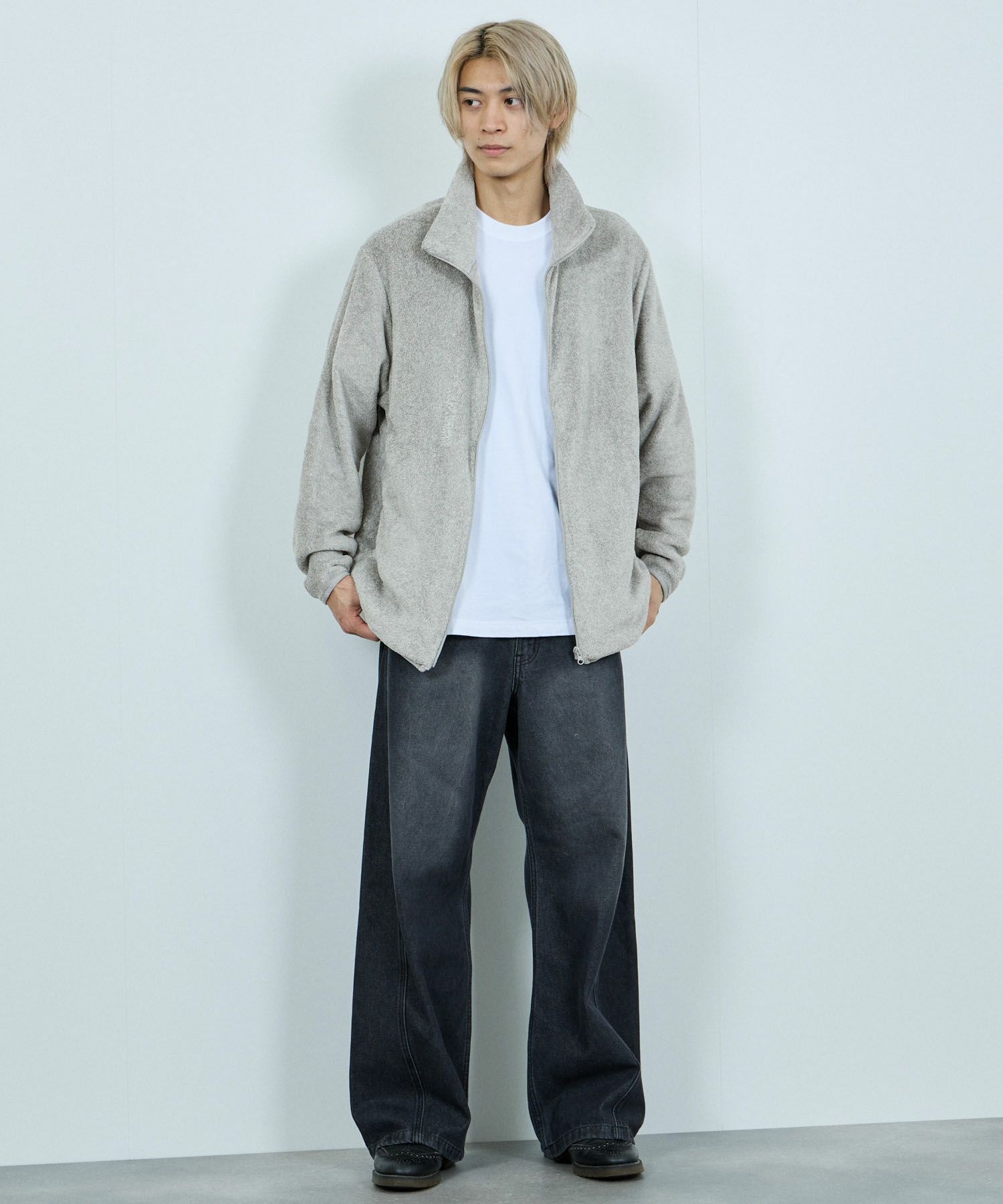 NAVY  シャギーフリース ジップジャケット メンズ商品サムネイル-6