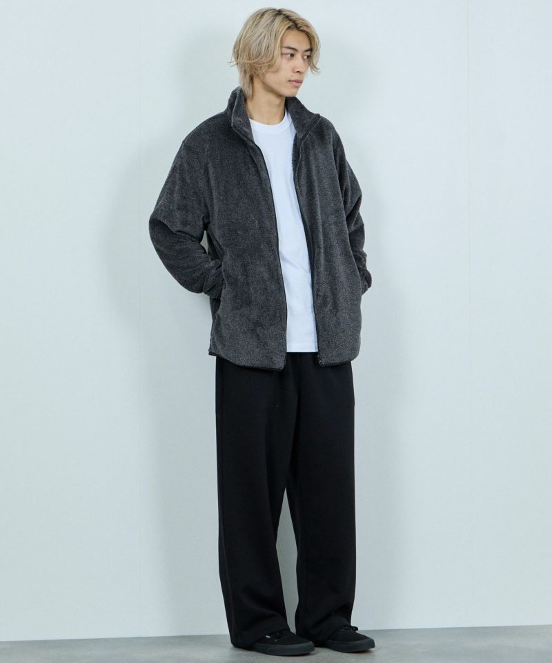 NAVY  シャギーフリース ジップジャケット メンズ商品画像-10