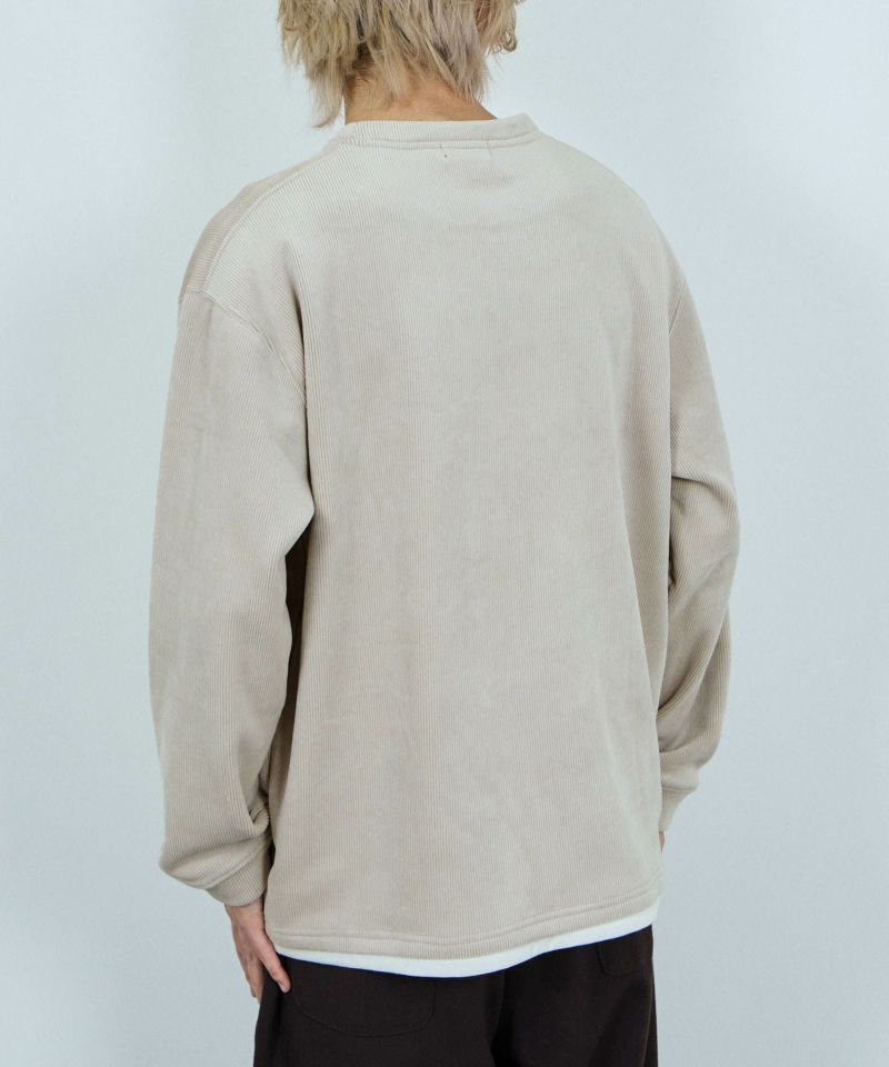 NAVY トロリカットコールクルーネックプルオーバー メンズ商品画像-5