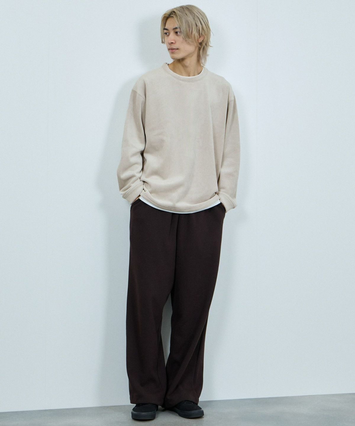 NAVY トロリカットコールクルーネックプルオーバー メンズ