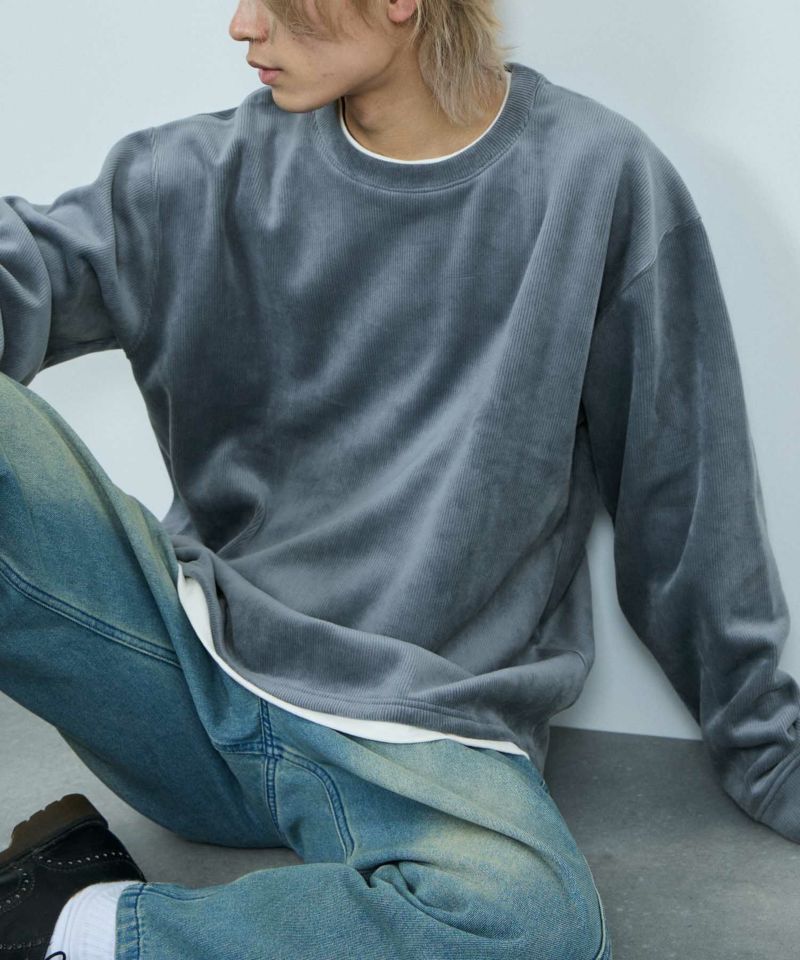 NAVY トロリカットコールクルーネックプルオーバー メンズ商品画像-9