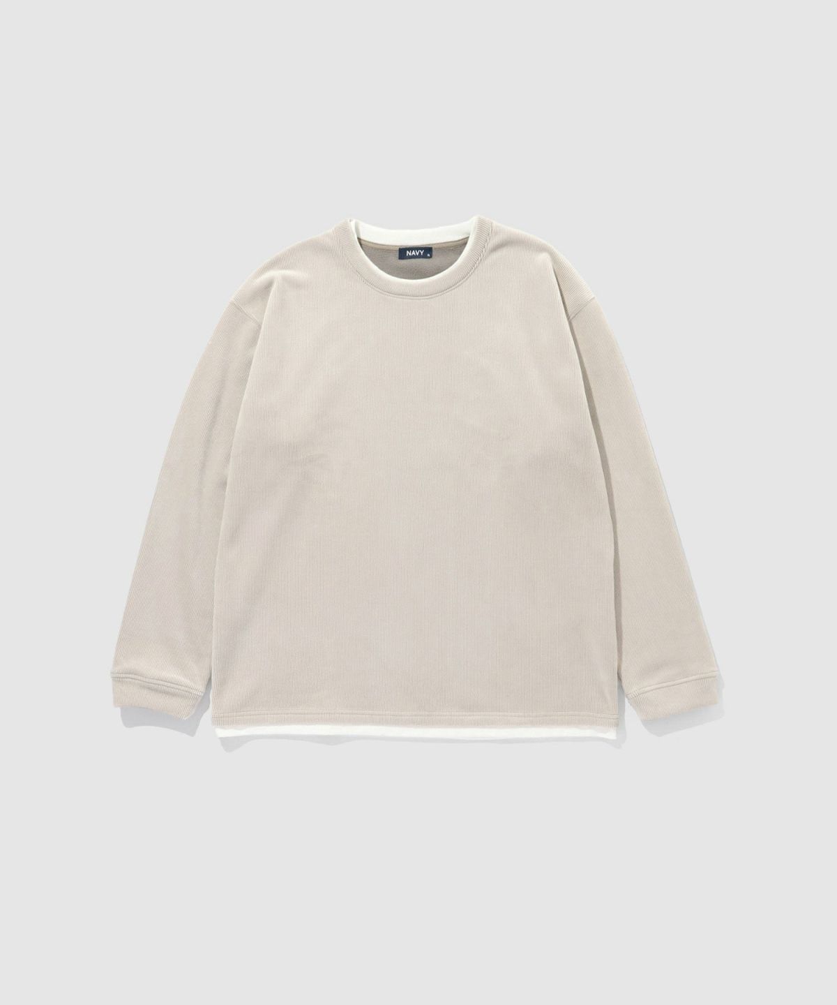 NAVY トロリカットコールクルーネックプルオーバー メンズ