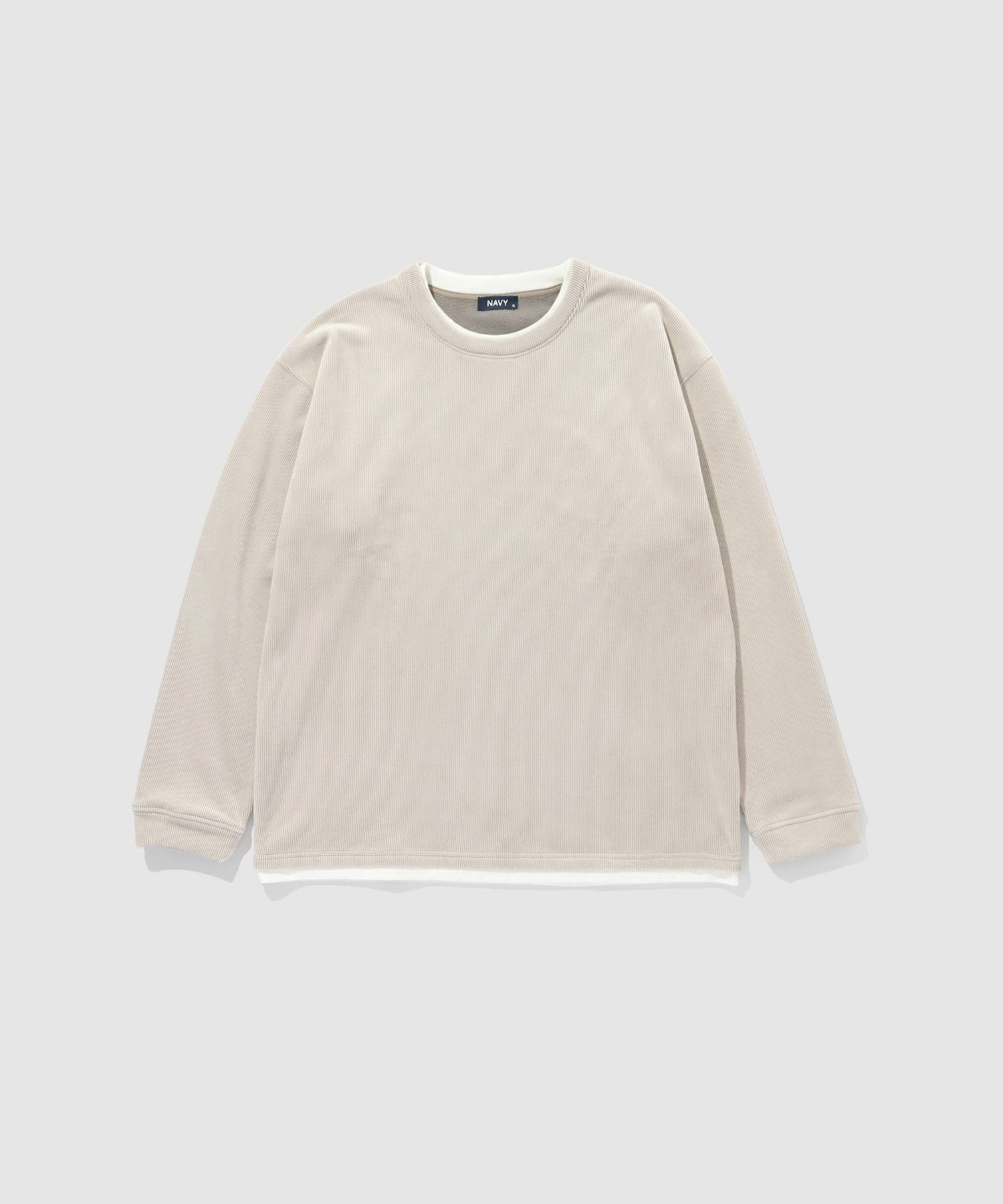 NAVY トロリカットコールクルーネックプルオーバー メンズ