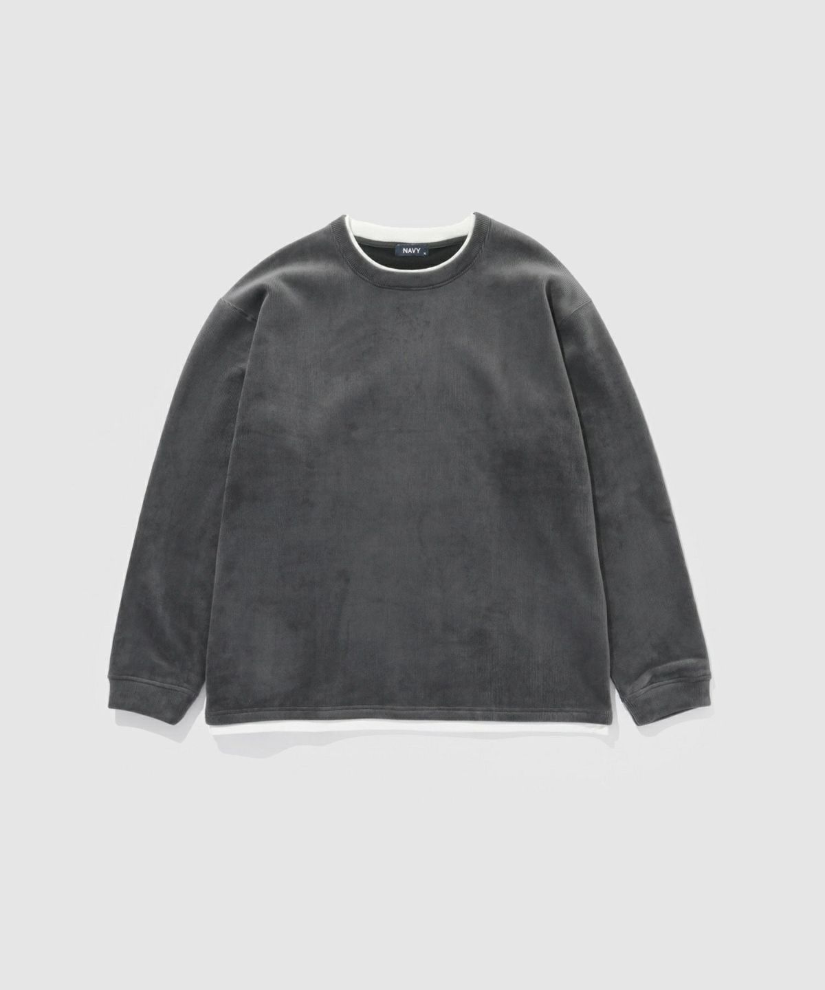 NAVY トロリカットコールクルーネックプルオーバー メンズ