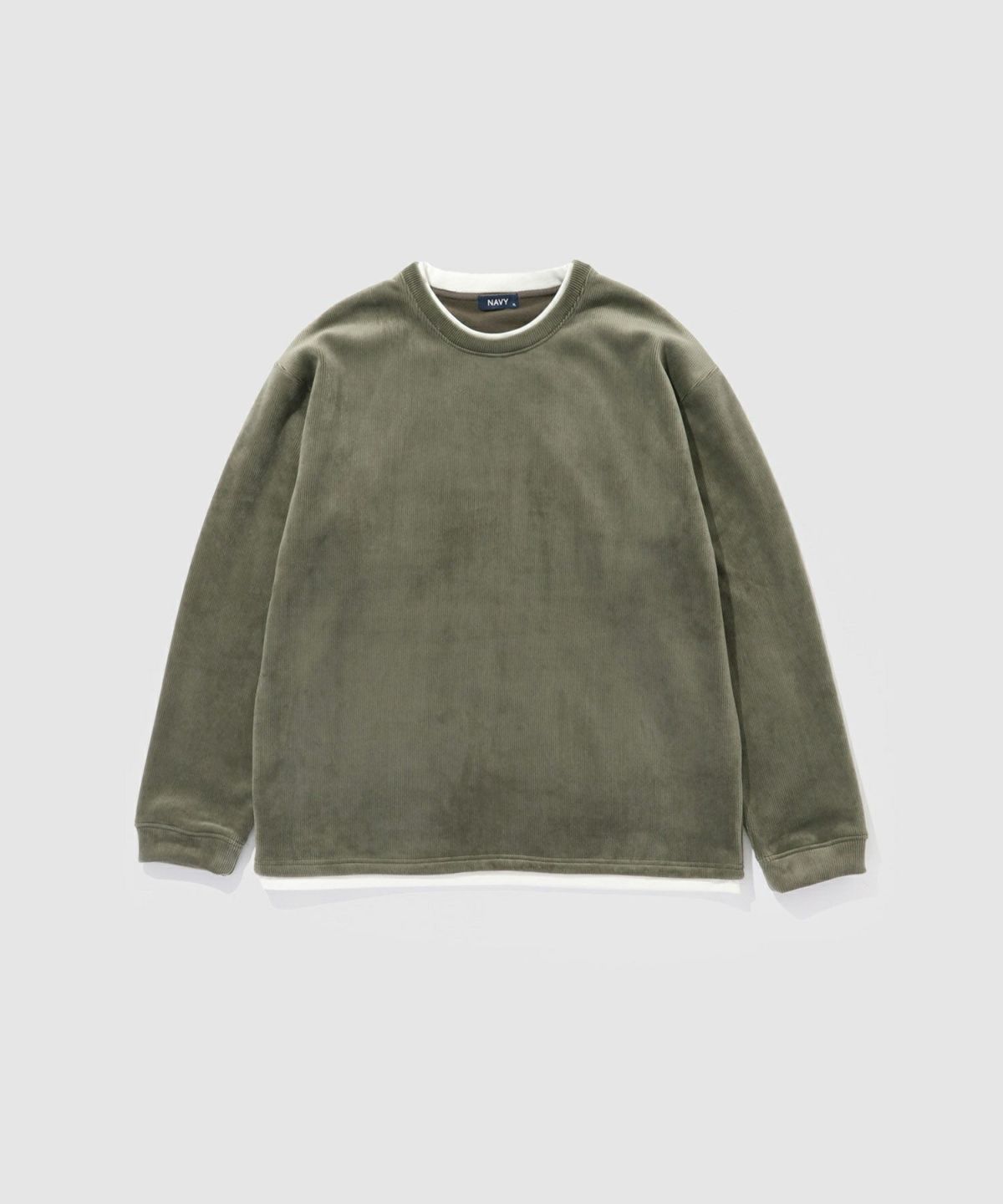 NAVY トロリカットコールクルーネックプルオーバー メンズ