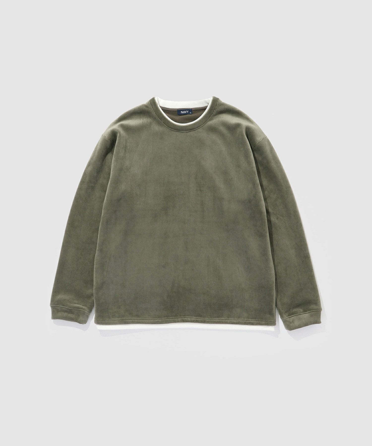 NAVY トロリカットコールクルーネックプルオーバー メンズ