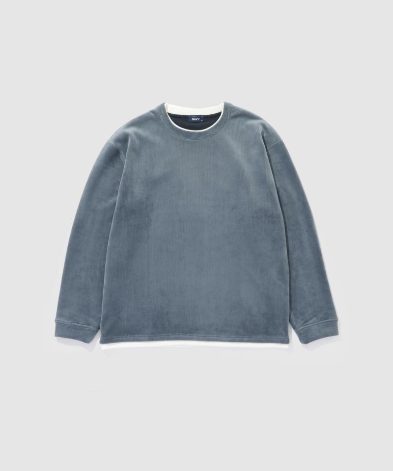 NAVY トロリカットコールクルーネックプルオーバー メンズ商品画像-16