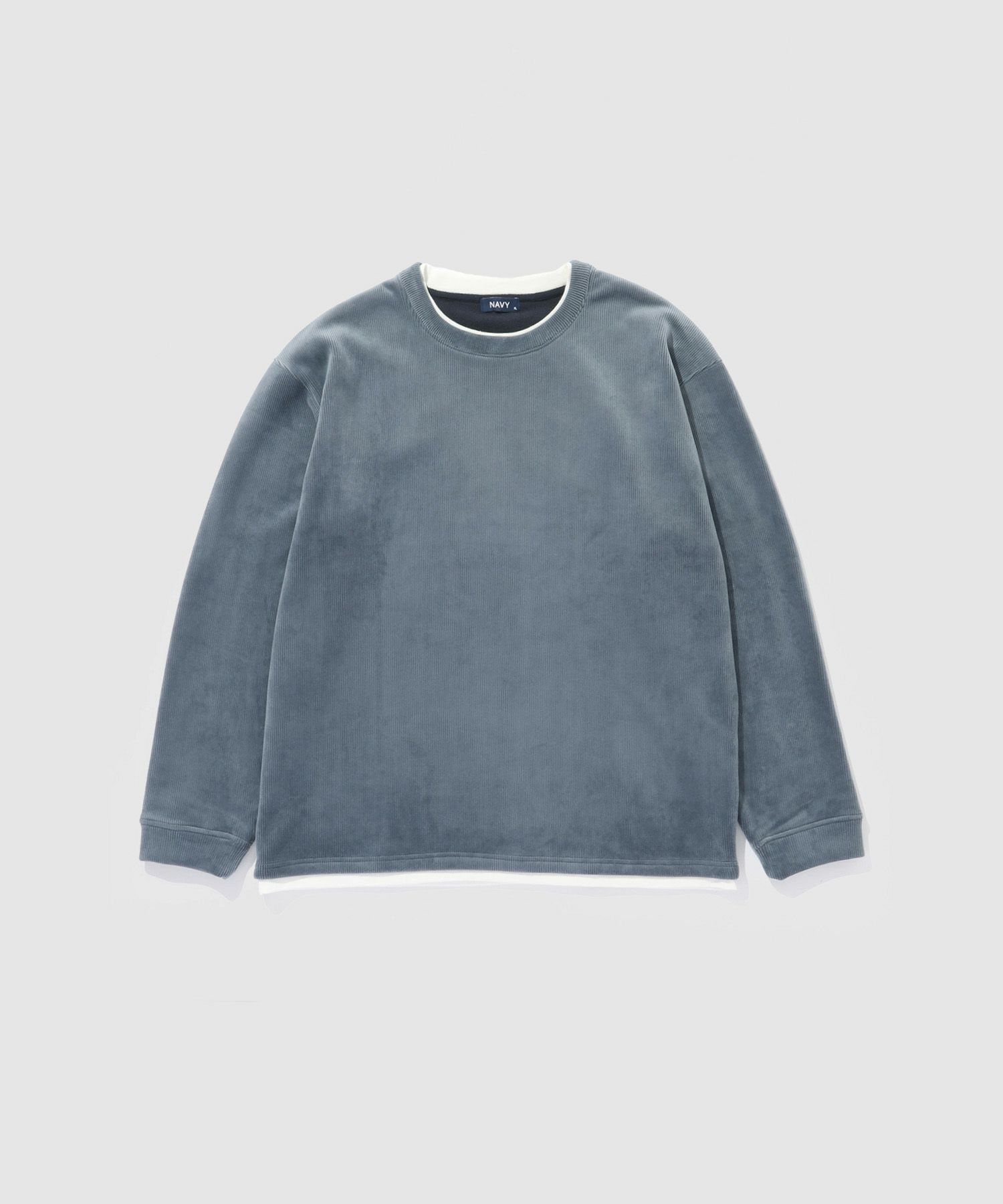 NAVY トロリカットコールクルーネックプルオーバー メンズ