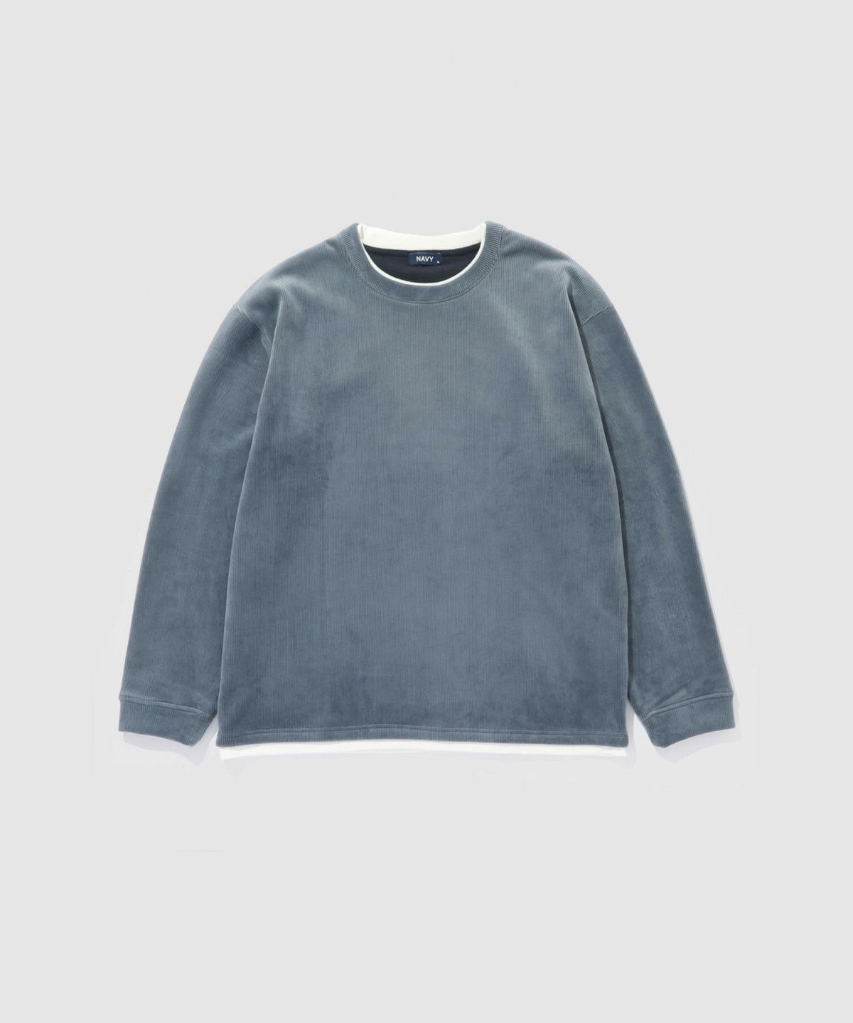 NAVY トロリカットコールクルーネックプルオーバー メンズ