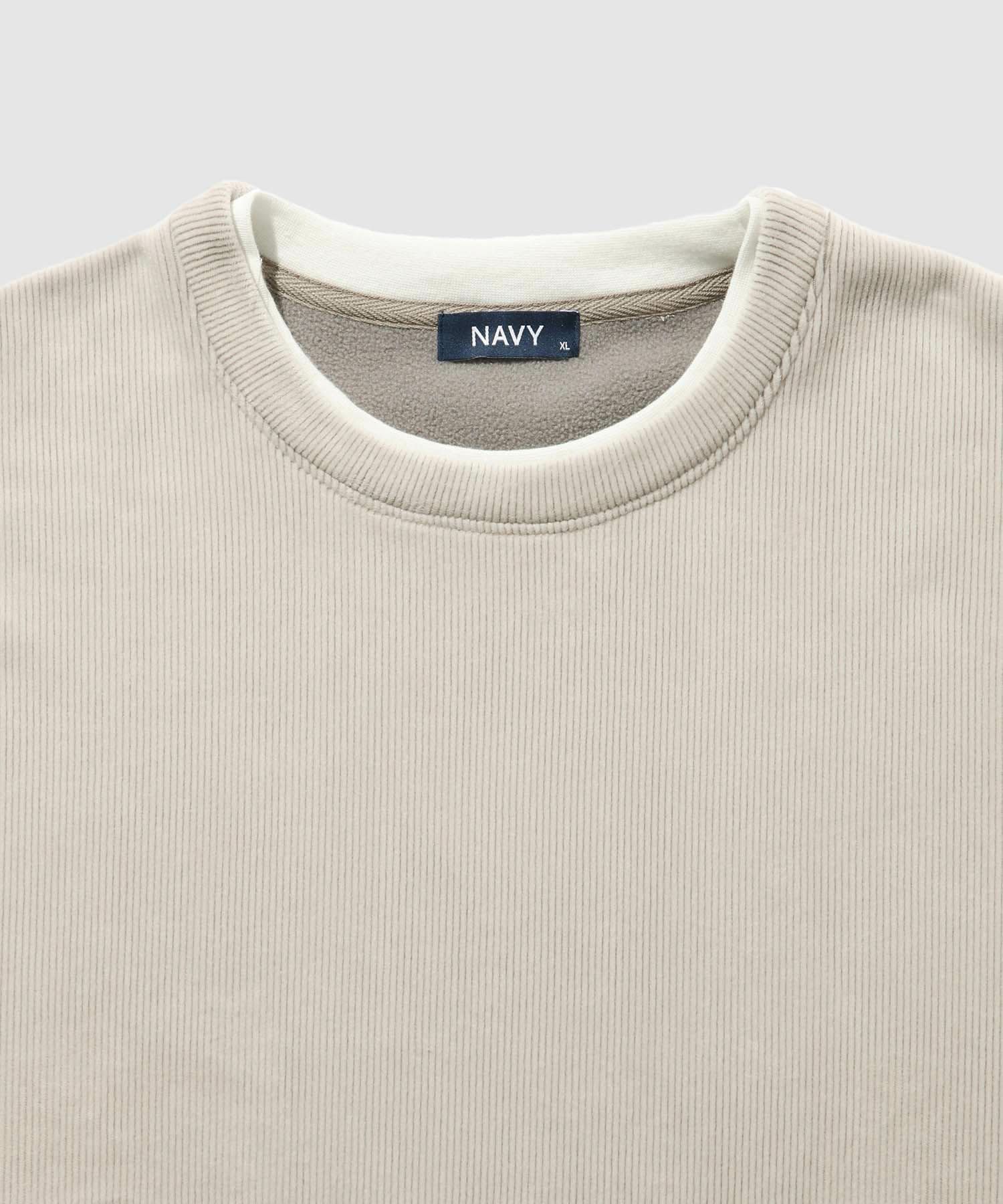 NAVY  トロリカットコールクルーネックプルオーバー メンズ商品画像-18