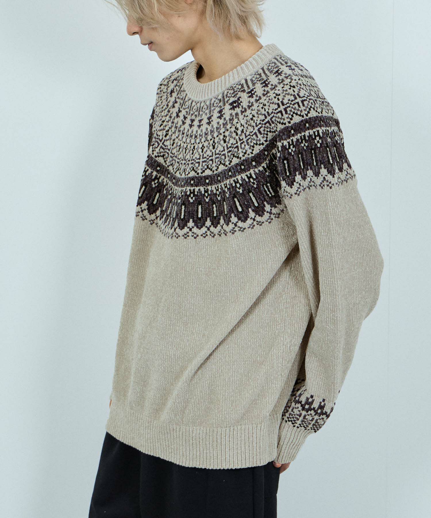 [さらに50%OFF]NAVY  トロリ求心モールニットプルオーバー メンズ商品画像-9