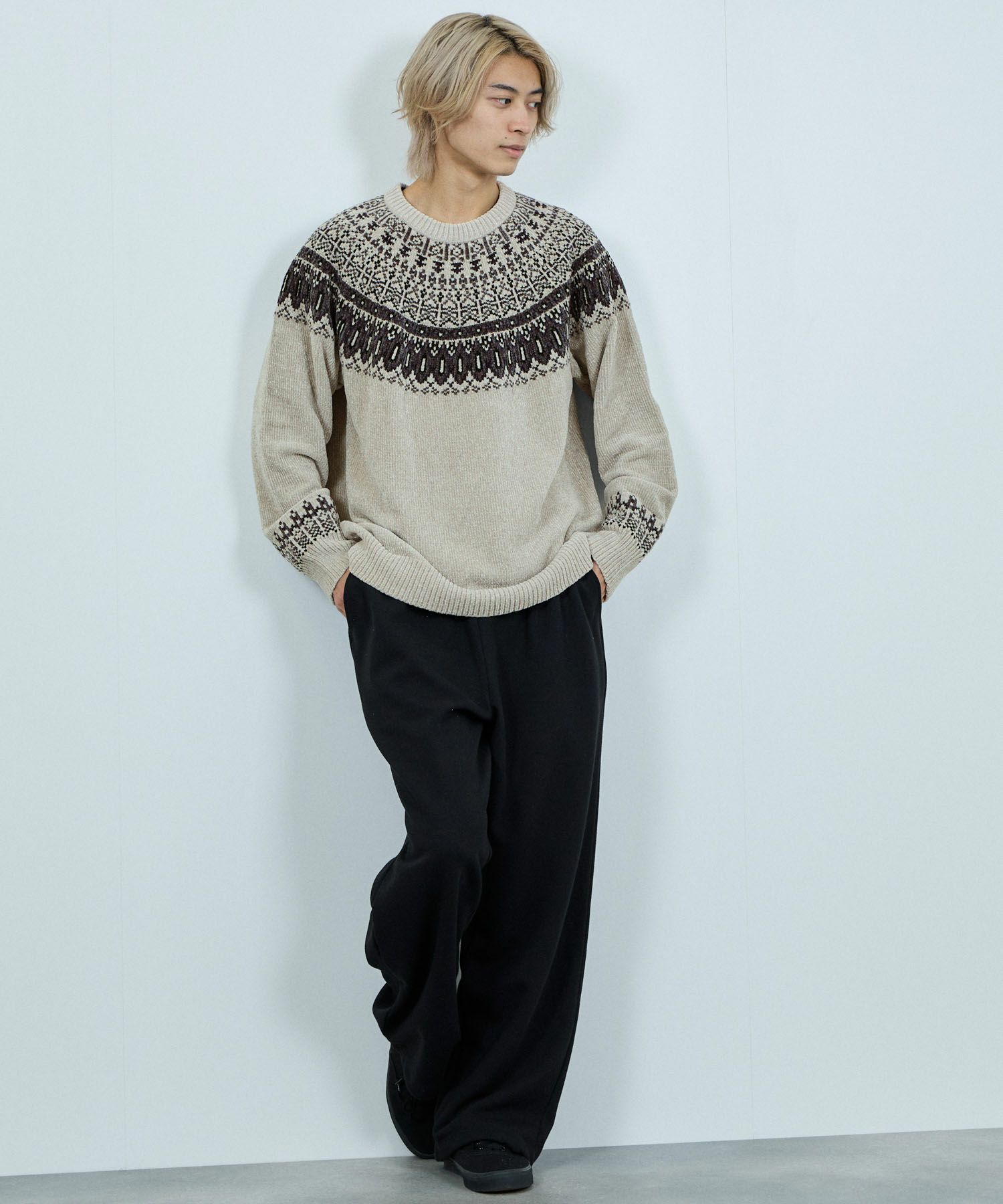 [さらに50%OFF]NAVY  トロリ求心モールニットプルオーバー メンズ商品画像-11