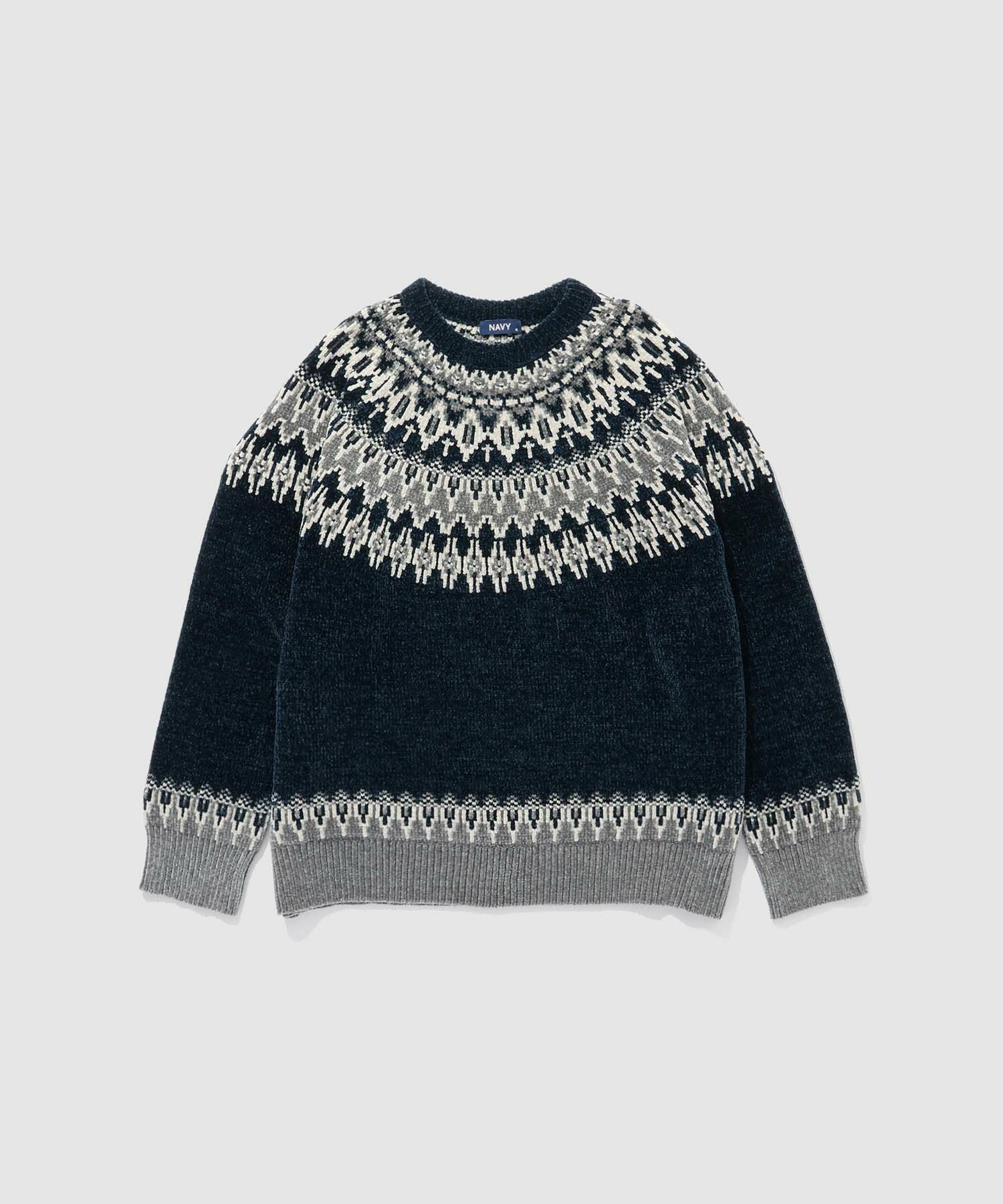 [さらに50%OFF]NAVY  トロリ求心モールニットプルオーバー メンズ商品画像-15