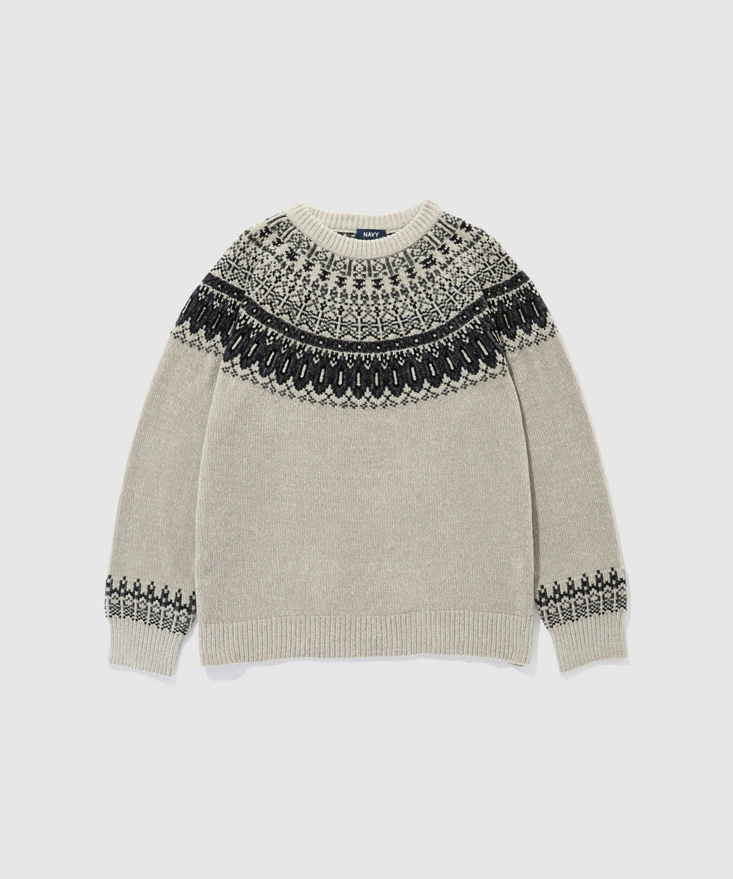 [期間限定knit]NAVY  トロリ求心モールニットプルオーバー メンズ商品画像-16