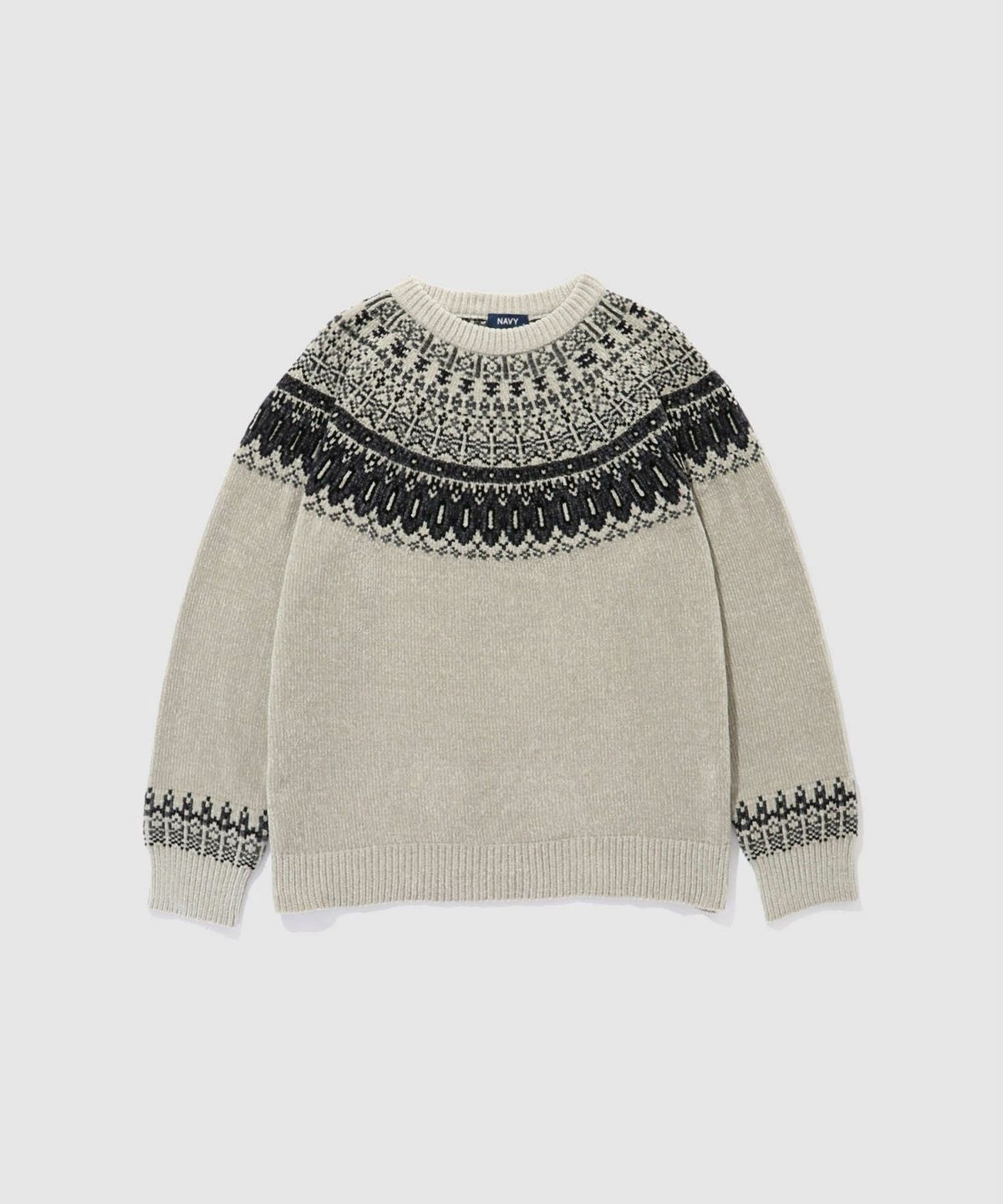 NAVY トロリ求心モールニットプルオーバー メン