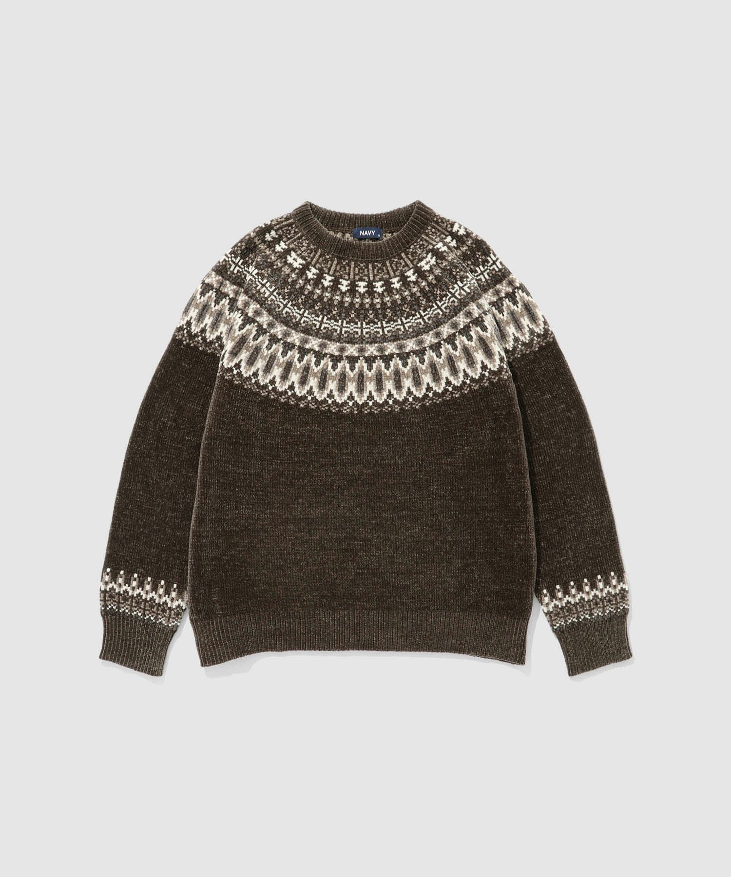 [期間限定knit]NAVY  トロリ求心モールニットプルオーバー メンズ商品画像-17