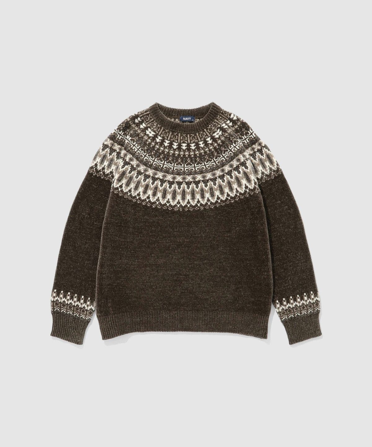 NAVY トロリ求心モールニットプルオーバー メン